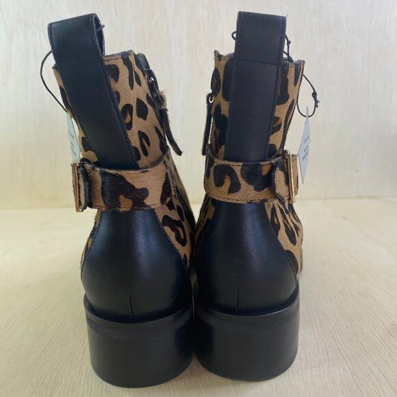 Cole Haan Womens Kimberly Water Resistant Leopard Heel Ankle Bootie Shoes 7.5B - Picture 6 of 15